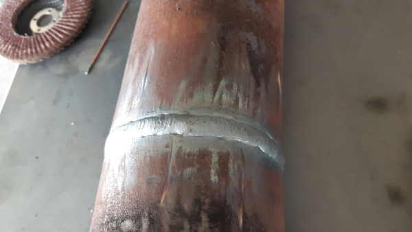 鉄パイプをTIG溶接②