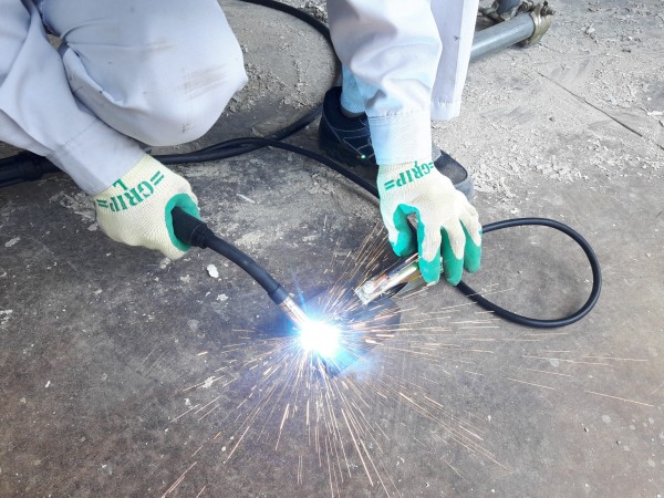 半自動溶接のテスト