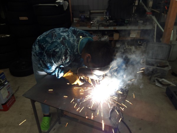 半自動溶接テスト中②