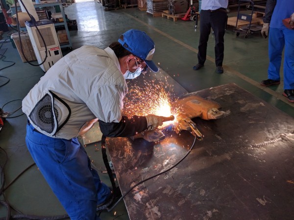 プラズマ切断機でガウジング