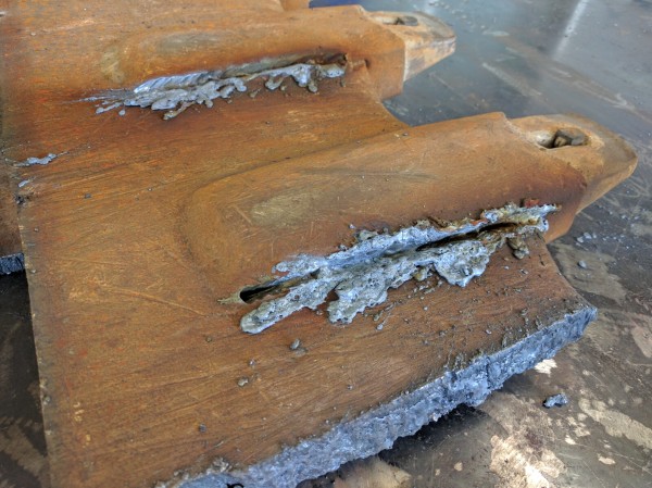 プラズマガウジング作業後