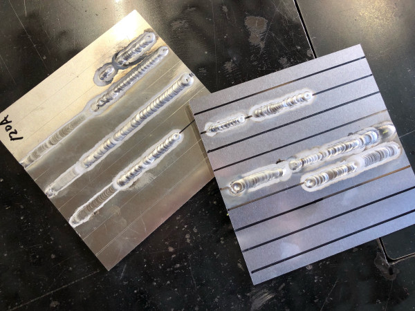 アルミのTIG溶接の練習