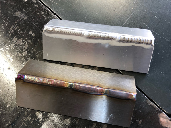 角継ぎ手のパルス溶接