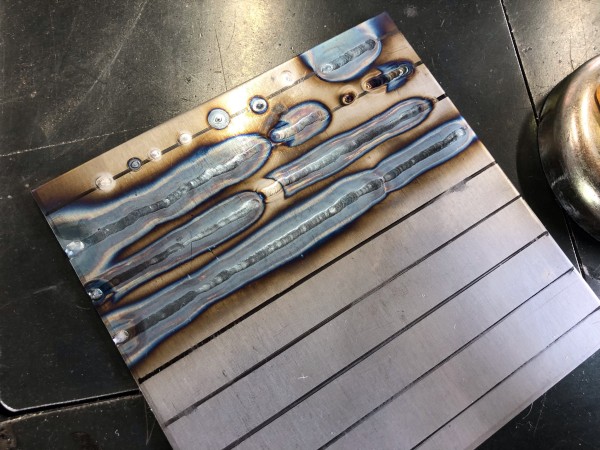 溶接棒なしでTIG溶接の練習