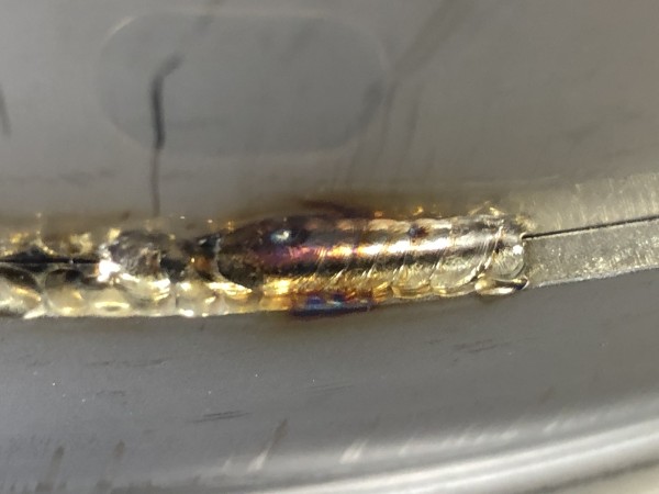 SUS 1.0mmをマイクロTIG溶接