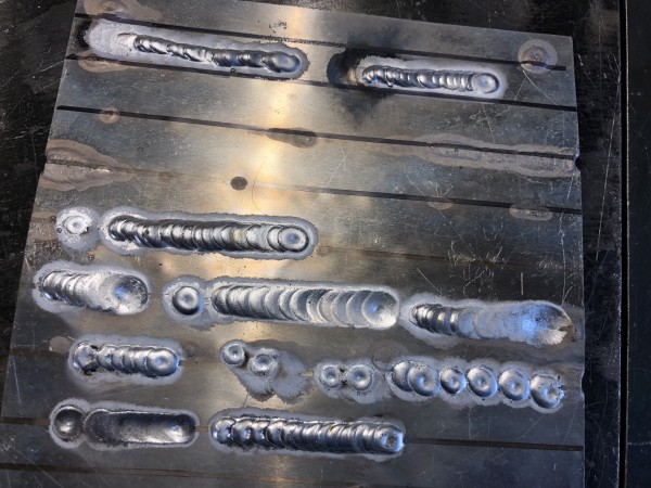 アルミのTIG溶接を練習中