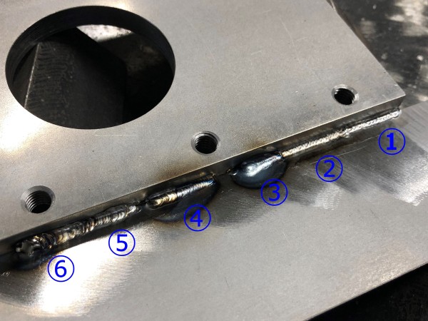 薄板と厚板をマイクロTIG溶接