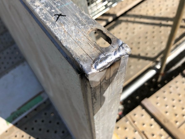 防音パネル,アルミフレーム,割れ,補修,TIG溶接,アルミ溶接,角継手