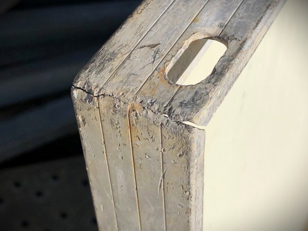 防音パネル,アルミフレーム,割れ,補修,TIG溶接,アルミ溶接,角継手