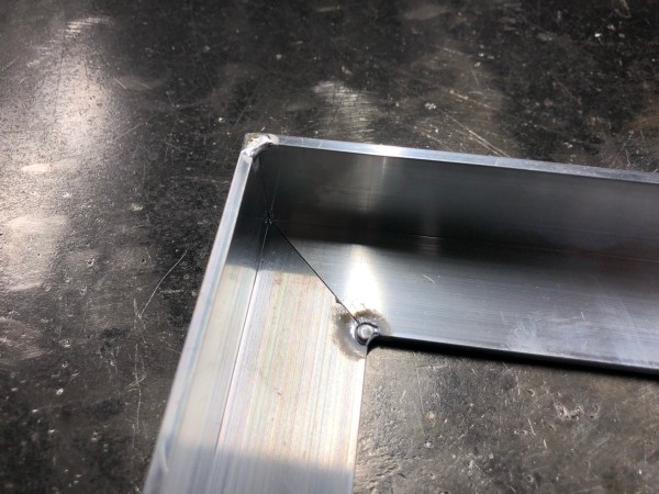 TIG溶接,アルミ溶接,アルミアングル, 仮付け