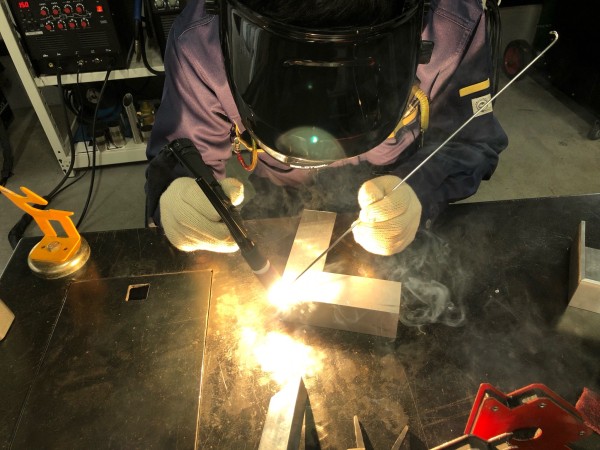 TIG溶接,アルミ溶接,アルミアングル