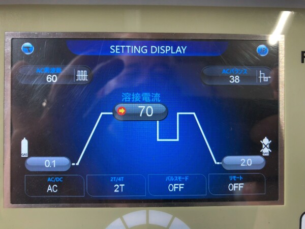 WT-TIG320S,TIG溶接機,オート機能,アルミ溶接