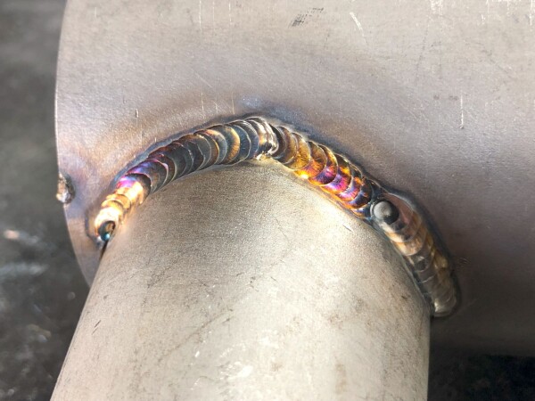 ステンレス配管をマイクロTIG溶接