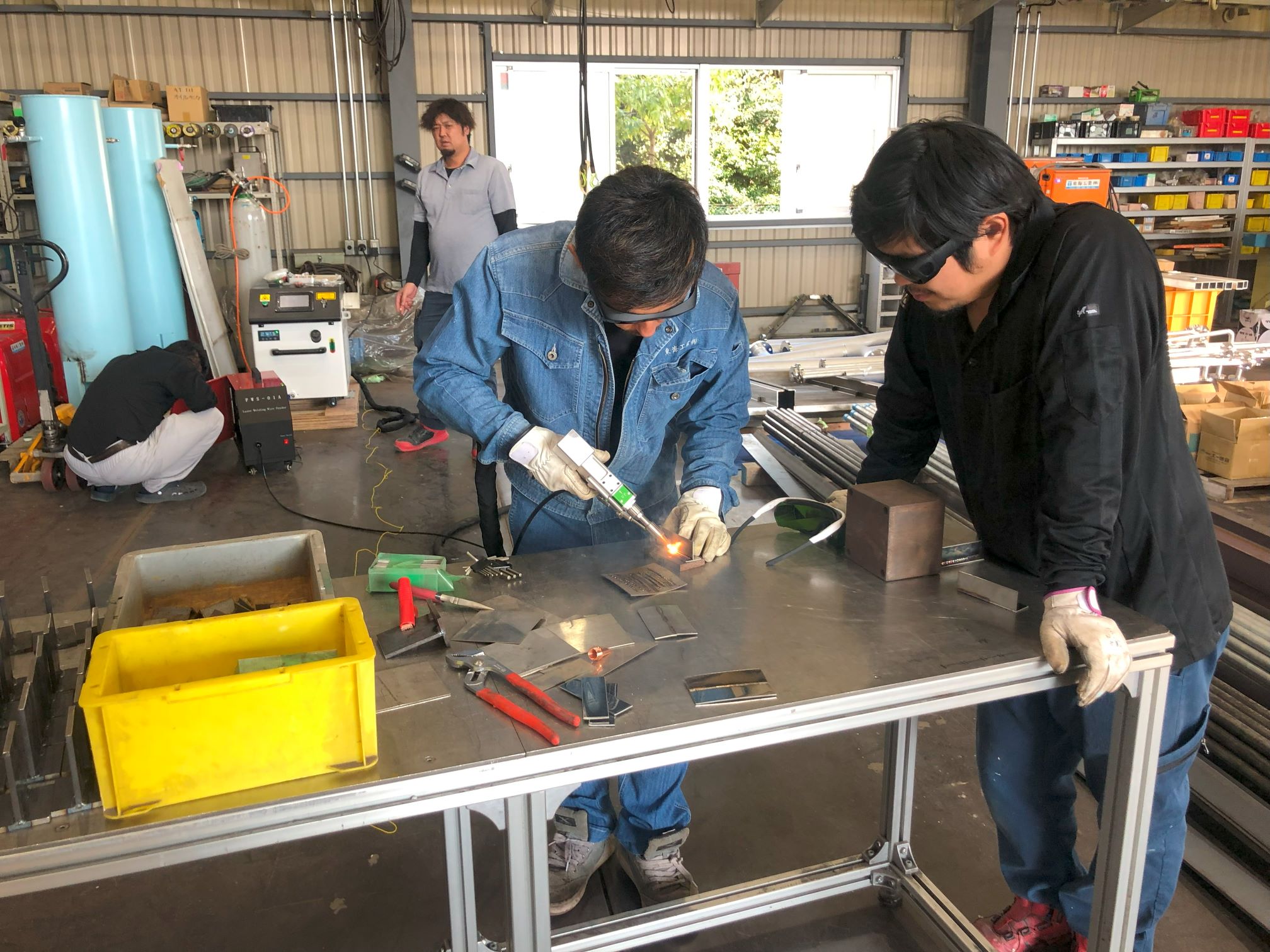 ファイバーレーザー溶接の練習